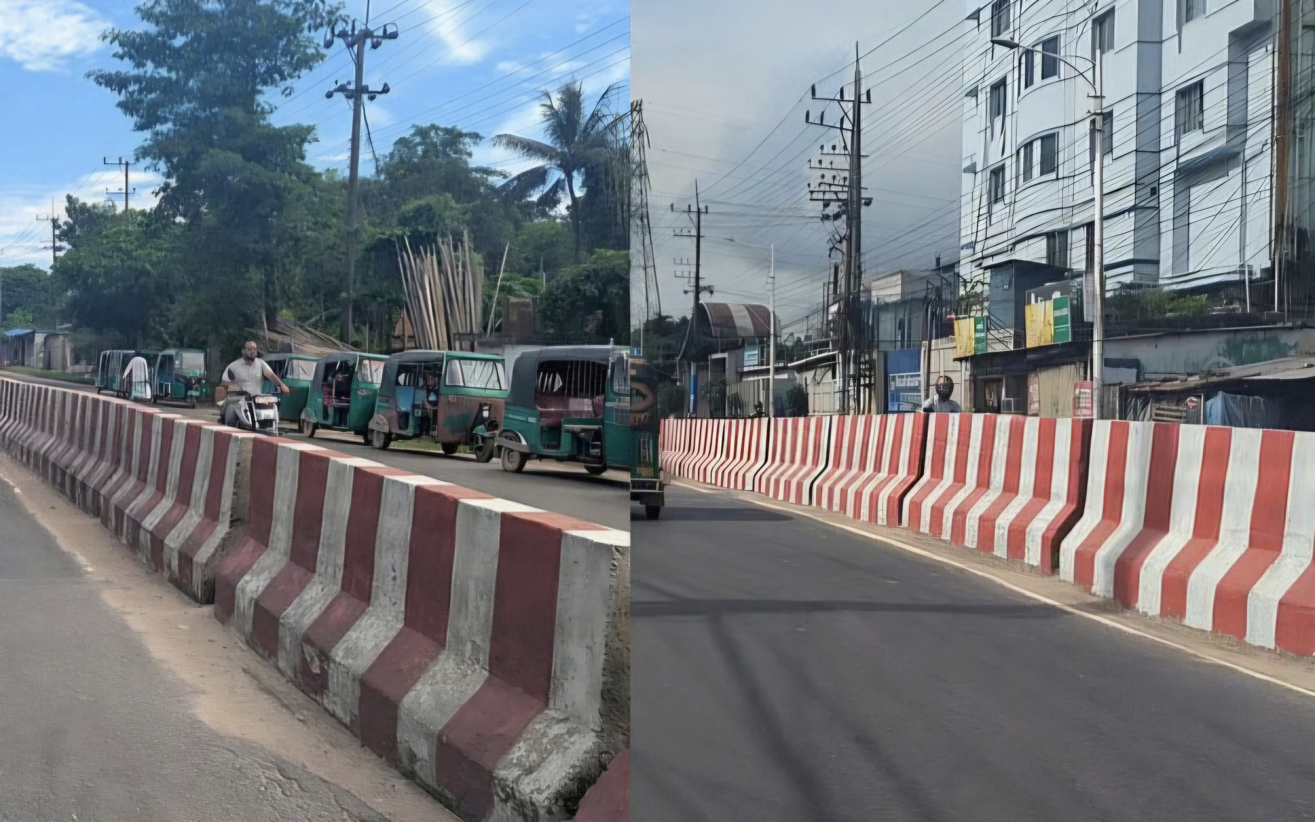 প্রধানমন্ত্রী যাবেন তাই রং করা হয়েছিল এক পাশ, অন্য পাশ মলিন 